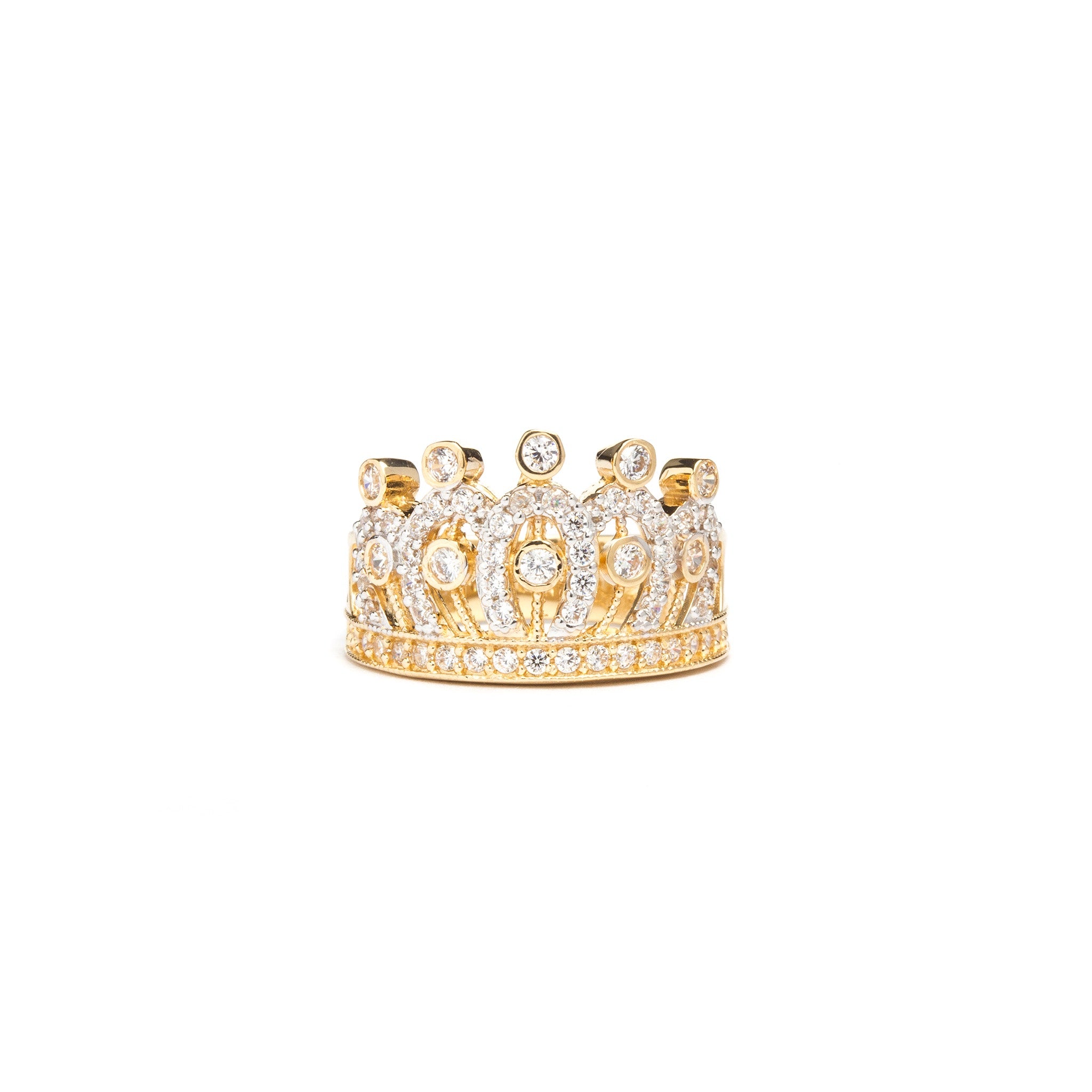 Anillo Quince Corona Queen Oro Amarillo 18k – Ikaro Joyería