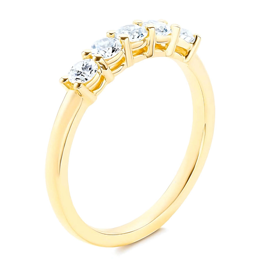 Argolla de Matrimonio Oya Oro Amarillo 18 Kilates con Diamantes